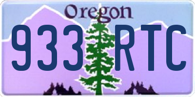 OR license plate 933RTC