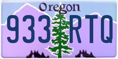 OR license plate 933RTQ