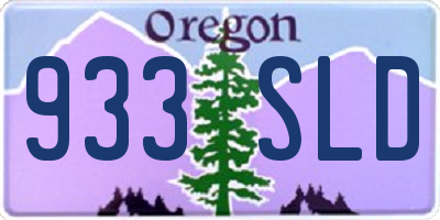 OR license plate 933SLD