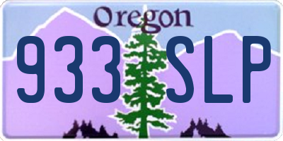 OR license plate 933SLP
