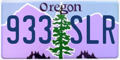 OR license plate 933SLR