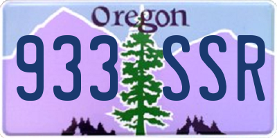 OR license plate 933SSR