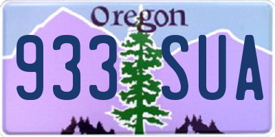 OR license plate 933SUA