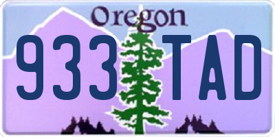 OR license plate 933TAD