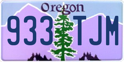 OR license plate 933TJM
