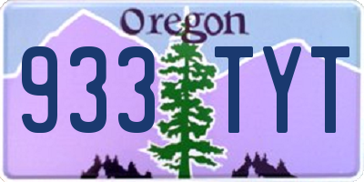 OR license plate 933TYT
