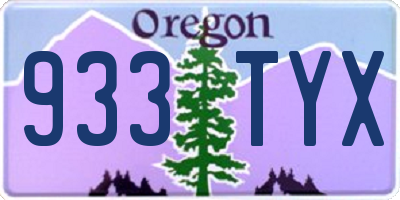 OR license plate 933TYX