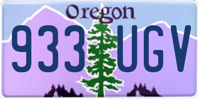 OR license plate 933UGV