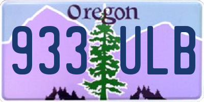 OR license plate 933ULB
