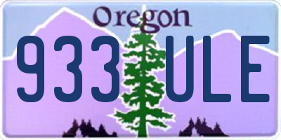 OR license plate 933ULE