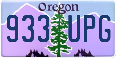 OR license plate 933UPG