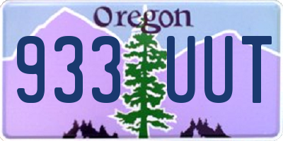 OR license plate 933UUT