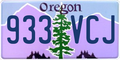 OR license plate 933VCJ