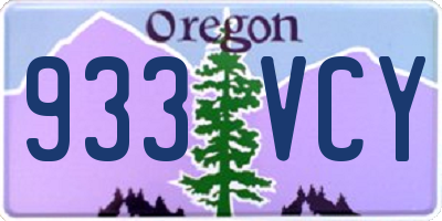 OR license plate 933VCY