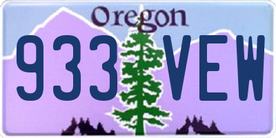 OR license plate 933VEW