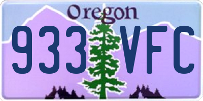 OR license plate 933VFC