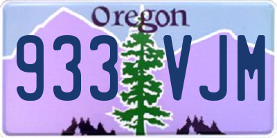 OR license plate 933VJM