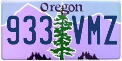 OR license plate 933VMZ