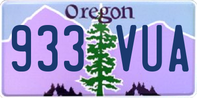 OR license plate 933VUA