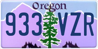OR license plate 933VZR