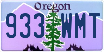 OR license plate 933WMT