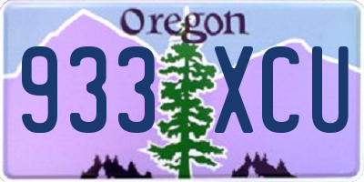OR license plate 933XCU