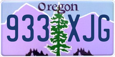 OR license plate 933XJG