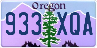OR license plate 933XQA