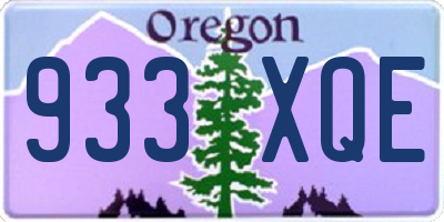 OR license plate 933XQE