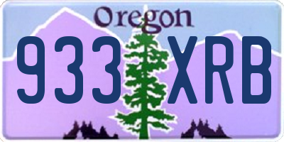 OR license plate 933XRB