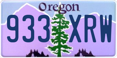 OR license plate 933XRW