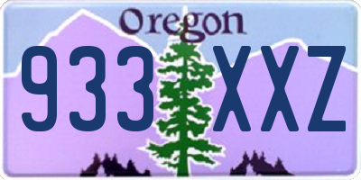 OR license plate 933XXZ