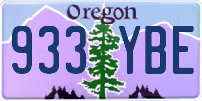 OR license plate 933YBE