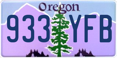 OR license plate 933YFB