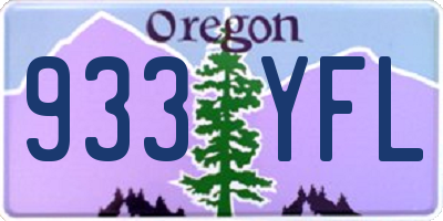 OR license plate 933YFL