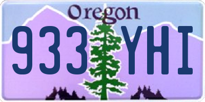OR license plate 933YHI