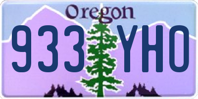 OR license plate 933YHO