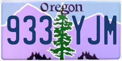 OR license plate 933YJM