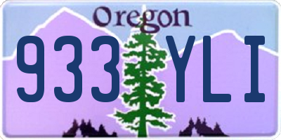 OR license plate 933YLI