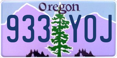 OR license plate 933YOJ
