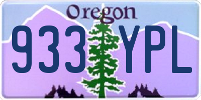 OR license plate 933YPL