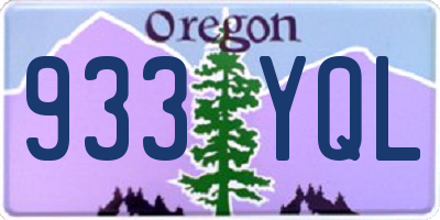 OR license plate 933YQL