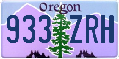OR license plate 933ZRH