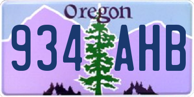 OR license plate 934AHB