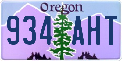 OR license plate 934AHT
