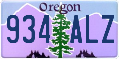 OR license plate 934ALZ