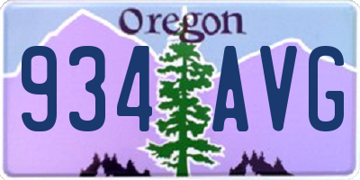 OR license plate 934AVG