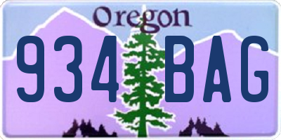 OR license plate 934BAG