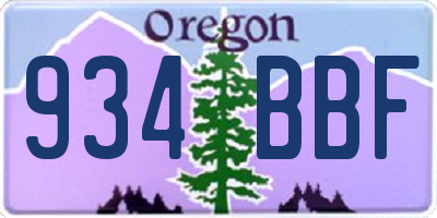 OR license plate 934BBF