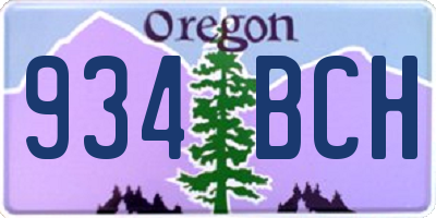 OR license plate 934BCH